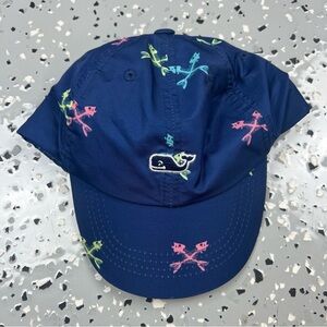 Vineyard Vines Blue Cap with Colorful Fish Design